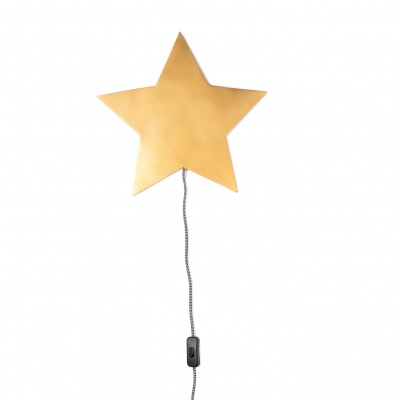 Barbe, wall lamp star in gold